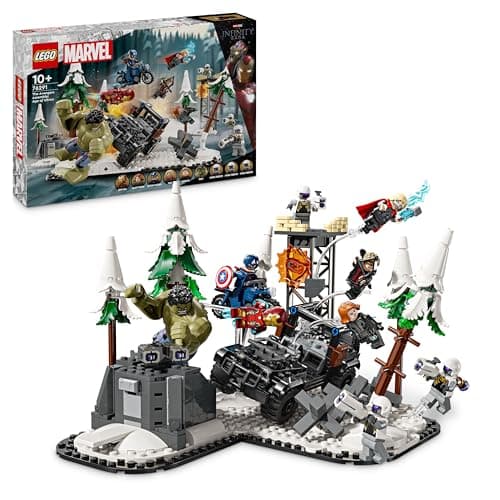 Image of LEGO Marvel The Avengers Assemble: Age of Ultron, Buildable Super Hero Toy Set for 10 Plus Year Old Kids, Boys & Girls, with 8 Minifigures Including Thor, Hulk and Iron Man, Gift Idea 76291