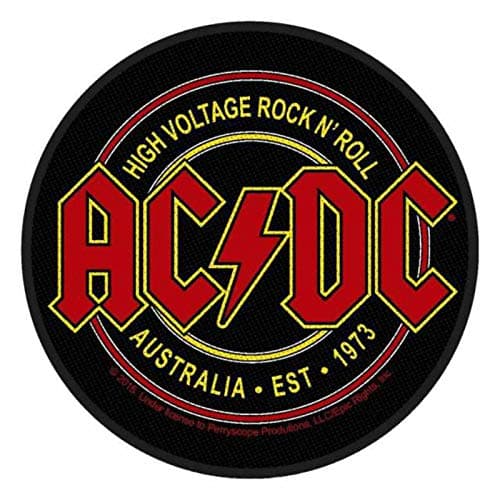 Image of ACDC High Voltage Rock n Roll Aufnäher Black