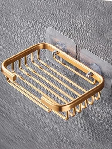 Image of Gold Bar Soap Holder for Shower Wall,Stainless Steel Adhesive Soap Dish for Bathroom,Drill Free Soap Holder Storage Rack Holders Dispensers Soap Dishes, Bathroom Accessories