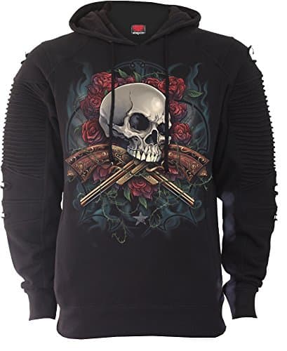 Image of Spiral - Men - Lord Have Mercy - Premuim Biker Fashion Mens Hoodie - Small Black