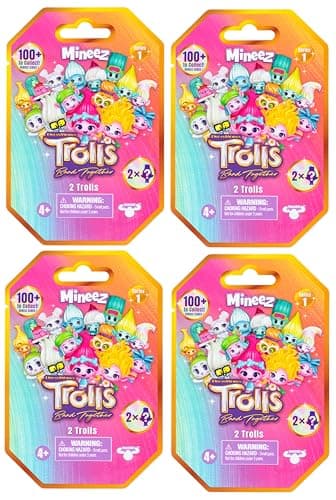 Image of DREAMWORKS TROLLS Band Together Mineez 1.5 Inch Collectible Figures - 4 Bundle Packs - Get 8 Figures. 100+ to Collect!