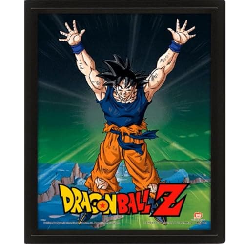 Image of Dragon Ball Z 3D Lenticular Poster in Box Frame (Super Saiyan Goku Design) 25cm x 20cm x 1.3cm - Official Merchandise