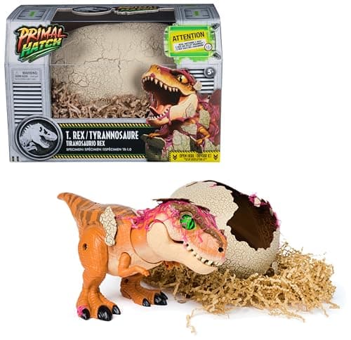 Image of Primal Hatch Jurassic World Interactive Toy Dinosaur & Egg, Hatch & Train Your own Baby Dino with 100+ Sounds & Reactions, Kids Toys for Boys & Girls Aged 5 & Up