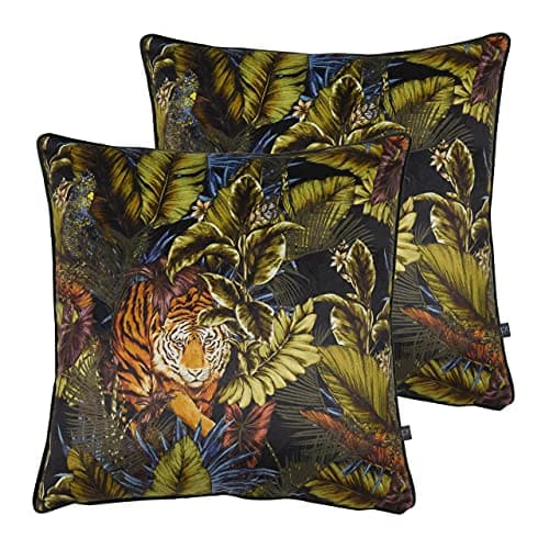 Image of Prestigious Textiles Bengal Tiger Twin Pack Feather Filled Cushions, Amazon, 55 x 55cm