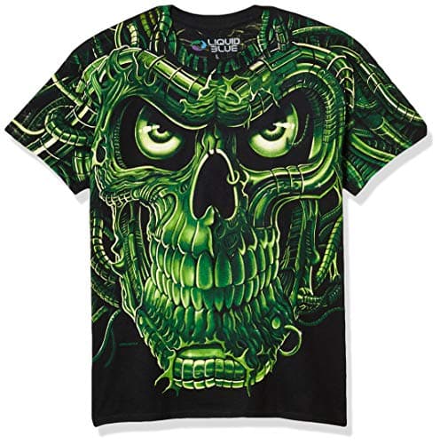 Image of Liquid Blue Men's Terminator Skull T-Shirt - Black - XL