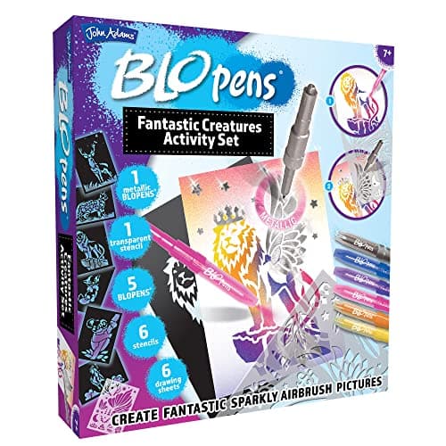 Image of John Adams | BLOPENS Fantastic Creatures Activity Set: Create fantastic airbrush pictures with metallic effects | Arts & crafts | Ages 7+