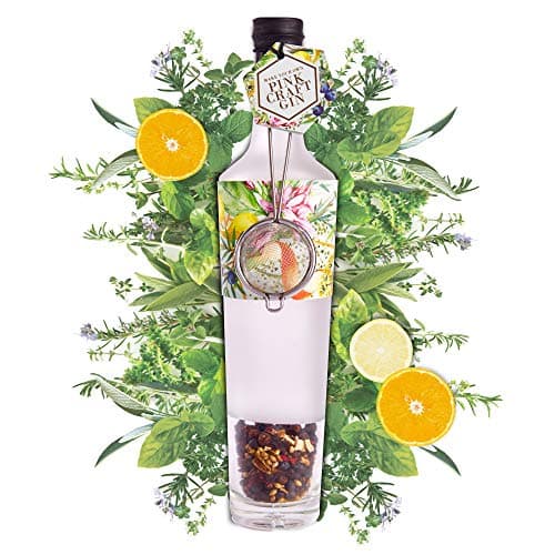 Image of Barkraft™ Make Your Own Pink Craft Gin - Glass Bottle Gin Gift Set