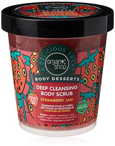 Image of Organic Shop Body Desserts Strawberry Jam Deep Cleansing Body Scrub, 450 ml