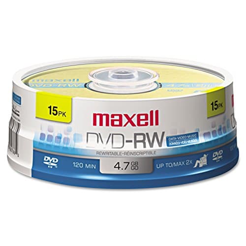 Image of Maxell 4.7GB DVD-RW 15CT SPINDLE