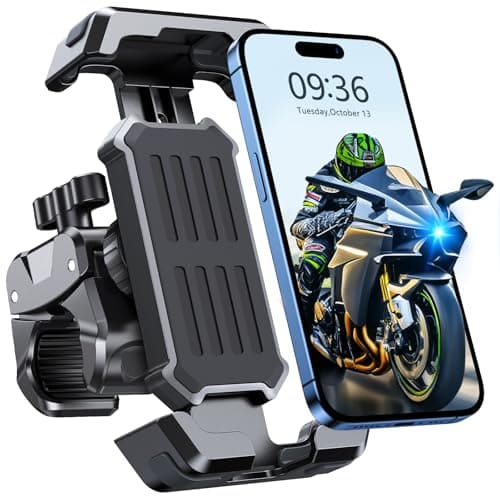 Image of CIRYCASE Bike Phone Holder, [3s Install & Ultimate Anti-vibration] Motorcycle Phone Holder for Bike, 360° Rotatable & Upgraded Handlebar Clamp Motorbike Handlebar End, for ATV/Scooter, 4.7-6.8” Phones