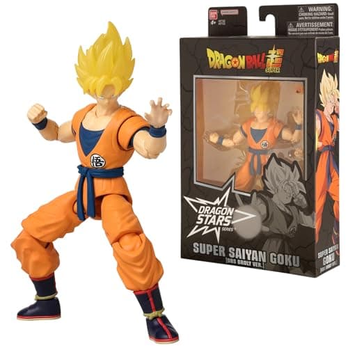 Image of Bandai Dragon Stars Figures Super Saiyan Goku | Dragon Ball Super: Broly Movie Goku Action Figure | 17cm Articulated Dragon Ball Figure | Bandai Dragon Stars Anime Figures Goku Toy
