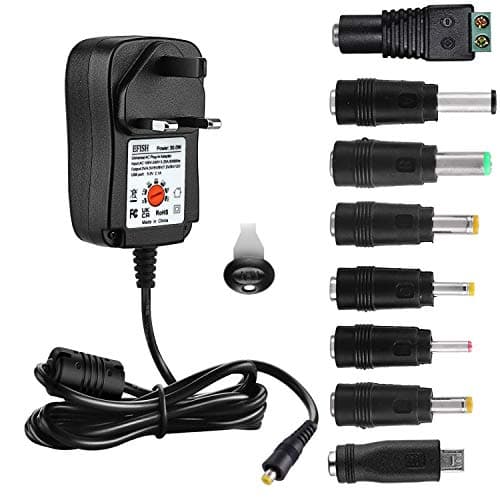 Image of EFISH International Power Adapters Multifunctional Portable Power Transformers (Included USB),AC Supply Adapter 100-240V to DC 3V/4.5V/5V/6V/7.5V/9V/12V-MAX 2A (2000mA)+8 Different Plugs
