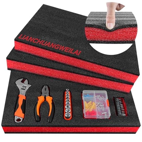 Image of 2PCS Foam Sheet (40 * 30 * 4cm) Polyethylene Tool Box Foam Easy Cut to Fit for Toolbox Organizers, DIY Storage Foam Insert Non Odor, Moisture-Resistant for Arts & Crafts, Camera Cases