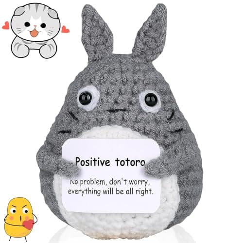 Image of Pocket Hug, Emotional Support Potato, Emotional Support Plush Doll With Card, Cute Potato for Christmas Birthday Gifts Friends Party Decoration Crochet Animals Emotional Support Pickle (Totoro)