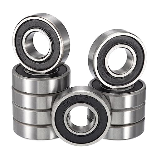 Image of HiPicco R8-2RS Deep Groove Ball Bearings, ID 1/2" x OD 1-1/8" x Width 5/16" Double Rubber Sealed Ball Bearing Pre-Lubricated Chrome Steel Z2 Lever 10pcs