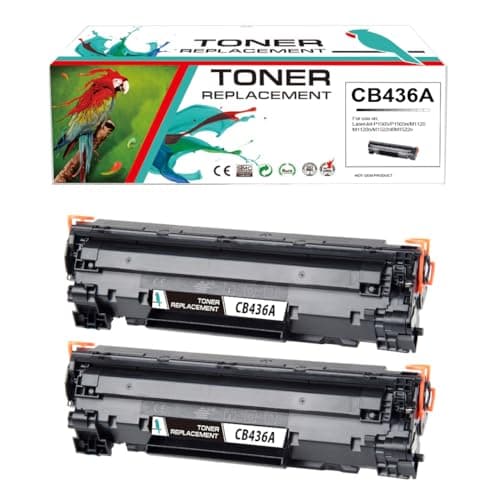 Image of Qualicom Compatible Toner Cartridge Replacement for HP LaserJet P1005 P1006 P1007 P1008 P1009 CB435A CB436A (Black CB436A 2-PK)