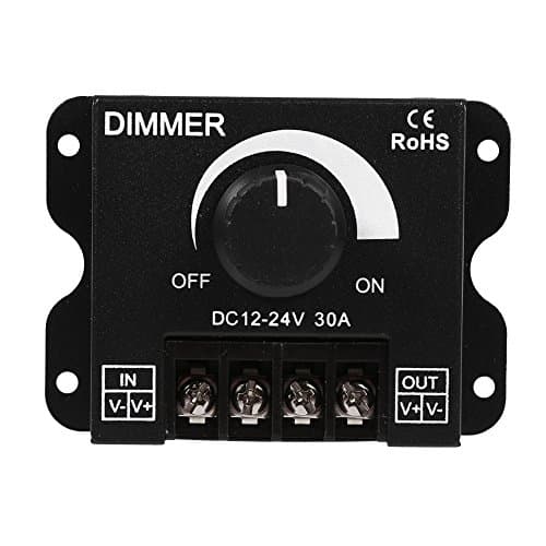 Image of Led Switch Dimmer, DC 12V-24V 30A PWM Dimming Controller, Adjustable Brightness Light Switch Dimmer Controller for LED Strip Light
