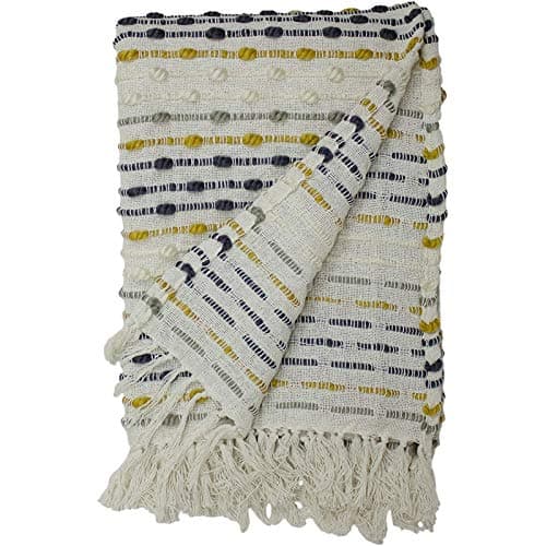 Image of furn. Dhadit Throw, Polyester, Ochre, 130 x 180cm