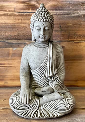 Image of J and L Stone Ornaments Large Maze Robe Buddha Natural Gift Concrete Ornament