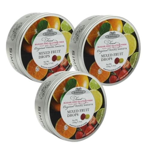 Image of Simpkins Sugar Free Mixed Fruit Travel Sweets, 150g, Pack of 3