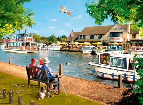 Image of Ravensburger Picturesque Landscapes No.2 Norfolk Cromer & Horning 2x 500 Piece Jigsaw Puzzle for Adults and Kids Age 10 Years Up