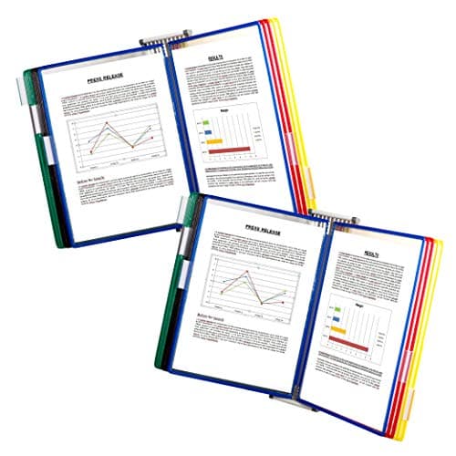 Image of Tarifold A4 Wall Display with 10 Assorted Pockets - Twin Pack