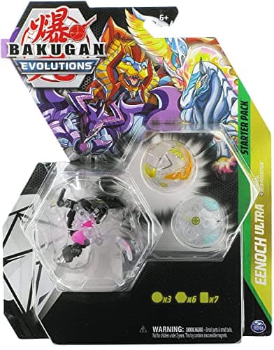 Image of Bakugan Evolutions 2022 Starter 3-Pack with Diamond Eenoch Ultra, Diamond Pharol, and Diamond Neo Pegatrix