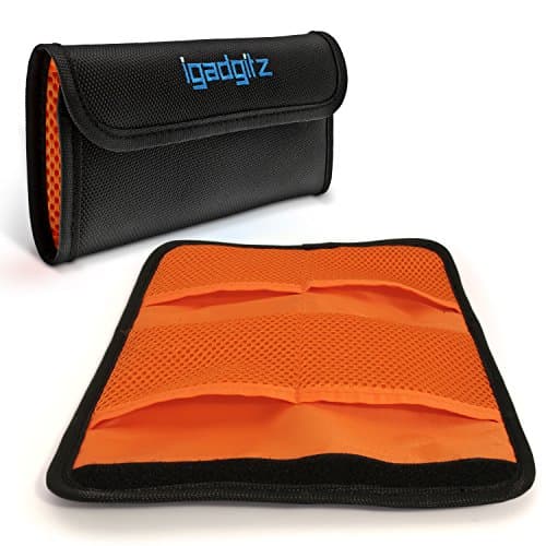 Image of iGadgitz 4 Pocket Lens Filter Bag Pouch Wallet Case For SLR & DSLR Cameras