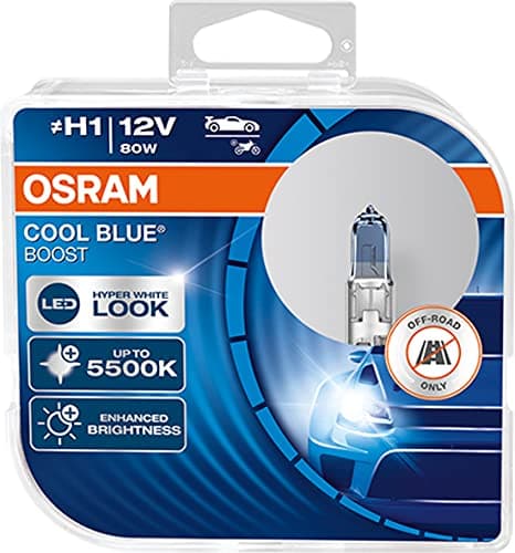 Image of Osram 62150CBB-HCB Cool Blue Boost and Halogen Bulbs, 12 V/ 80 W, Set of 2