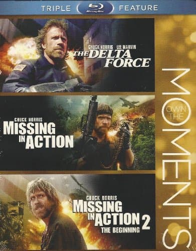Image of Chuck Norris Triple Feature: Missing in Action (1984)/ Missing in Action 2: The Beginning (1985) / The Delta Force (1986) [Blu-ray] - starring Chuck Norris, Martin Balsam, Lee Marvin, James Hong, George Kennedy (2012 - Blu-ay)