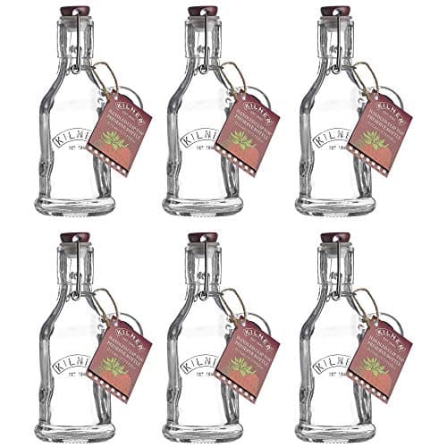Image of Kilner Traditional Handled Clip Top Glass Bottle Airtight 200ml Transparent (Pack of 6)