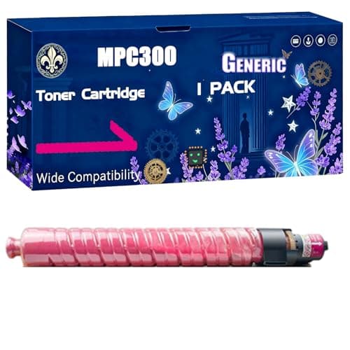 Image of MPC300 Toner Cartridge Compatible for Ricoh Aficio MPC300 MPC300SR MPC400 MPC400SR Printers, Black High Yield 10000 Pages Printer Accessories (1 Pack Magenta)