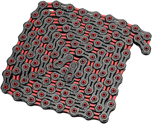 Image of KMC DLC 10 Speed Chain, Black/Red, 116 Links