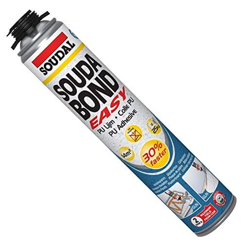 Image of Soudabond Easy Bonding PU Adhesive Soudal Gun Grade Foam Based Fixing Plasterboard Panels