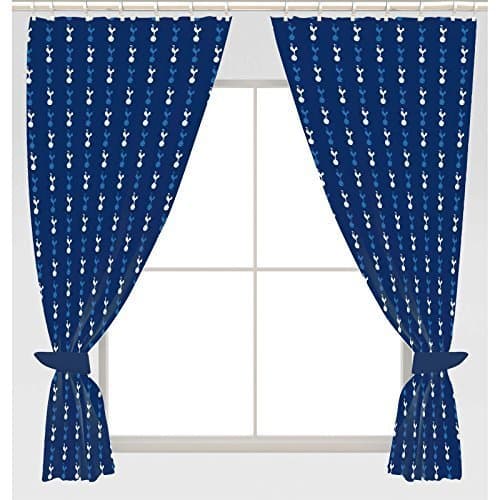 Image of Tottenham Hotspur FC 66" x 72" Drop Polycotton Curtains Ready Made by Tottenham Hotspur F.C.