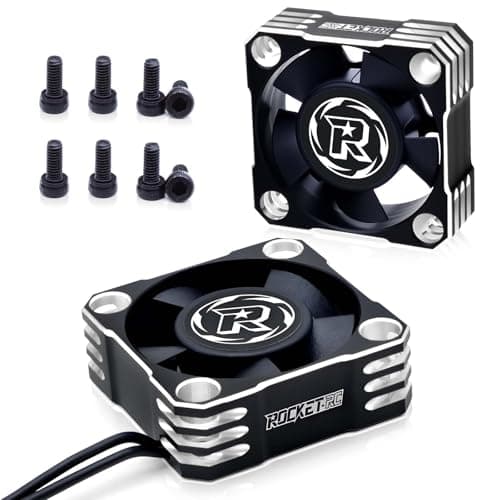 Image of 2Packs Motor Cooling Fan,30mm ESC Cooling Fan 28000RPM RC Model HeatSink Fan for 1/8 1/10 1/12 Scale RC Car Truck 540 550 Motor (Silver)