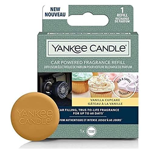 Image of Yankee Candle Car Powered Fragrance Diffuser Refill| Vanilla Cupcake Car Air Freshener | Lasts Up To 60 Days | 1 Count