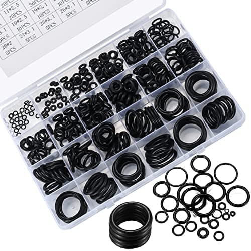 Image of 360 Pcs Rubber O-Ring Washer Gaskets Seal Assortment Kit, Kitchen Tap Washers Seals Spacers for Mixer Taps Electrical Hydraulic Plumbing Spacer Gasket Washers Seal O-Ring - 24 Sizes