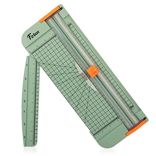 Image of Firbon A4 Paper Cutter 12 Inch Titanium Paper Trimmer Scrapbooking Tool with Automatic Security Safeguard and Side Ruler for Craft Paper, Coupon, Label and Cardstock, Morandi