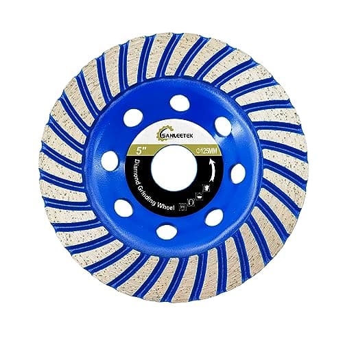 Image of Diamond Concrete Grinding Wheel 125mm - Turbo Row Cup Grinding Wheel for Polishing and Cleaning Granite Marble Concrete Masonry Artificial Stone for Angle Grinder SANLEETEK