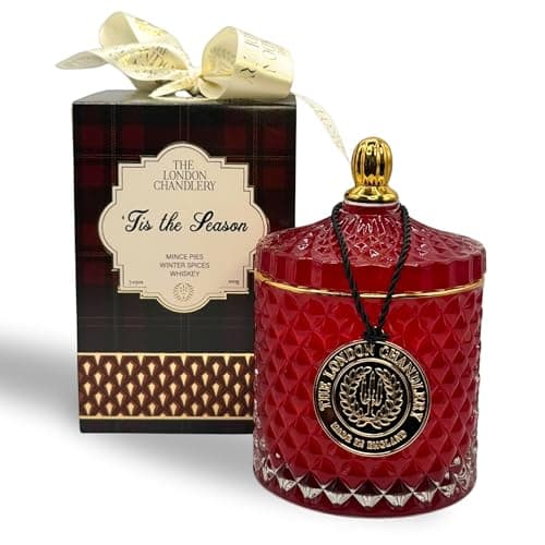 Image of The London Chandlery - ’Tis The Season Luxury Christmas Candle | Whiskey, Mince Pie & Winter Spices | Coconut & Soy Wax