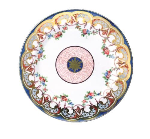 Image of Gold Daisy Wallace Collection Painted Enamel Plate