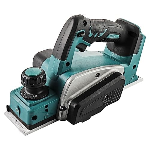 Image of Youyijia Electric Planer Cordless 18V Li-Ion Electric Planer Wood 82mm Width and 2mm Depth for Furniture DIY, Green