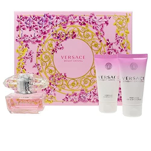 Image of Versace Bright Crystal 3 Piece Gift Set: Eau De Toilette, Shower Gel, Body Lotion 50ml