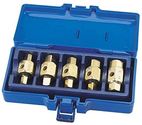 Image of Draper 56627 Car Axle Gearbox Oil Sump Drain Key Plug Kit Set, 5 Pieces , Blue