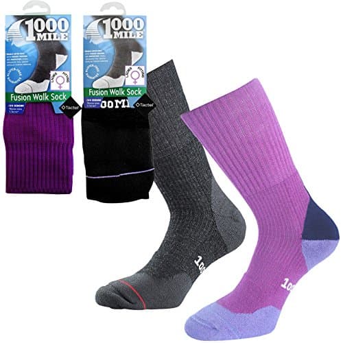 Image of 1000 Mile Ladies Fit Fusion Blister Free Double Layer Walking Hiking Women Socks - Fuchsia (Medium / 6-8.5UK) - 1 Pair