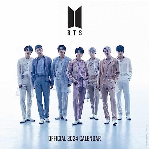 Image of BTS Bangtan Boys 2024 Calendar, Month To View Square Wall Calendar, Official Product