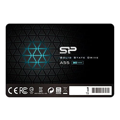 Image of Silicon Power SSD 1TB 3D NAND A55 SLC Cache Performance Boost 2.5 inch SATA III 7mm (0.28") Internal Solid State Drive