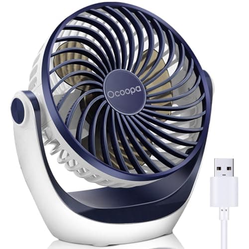 Image of OCOOPA USB Desk Table Fan with Strong Airflow & Quiet Operation, Portable Cooling Fan Speed Adjustable 360°Rotatable Head for Home Office Bedroom Table and Desktop