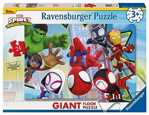 Image of Ravensburger Marvel Spiderman Spidey & His Amazing Friends 24 Piece Giant Floor Jigsaw Puzzle for Kids Age 3 Years Up